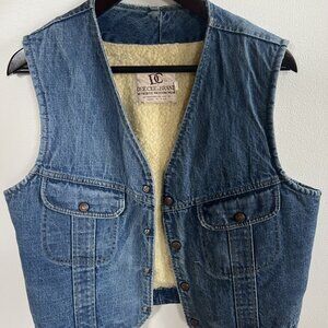 Dee Cee Brand Westernwear Denim Sherpa Lined Vest